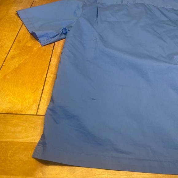 Scottevest Beachcomber Button Up Shirt XL Blue Multiple Hidden Pockets EUC - Picture 12 of 15